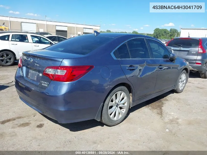 2017 Subaru Legacy 2.5I Premium VIN: 4S3BNAC64H3041709 Lot: 40138581