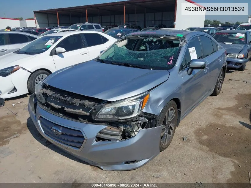 4S3BNAS66H3013539 2017 Subaru Legacy Sport