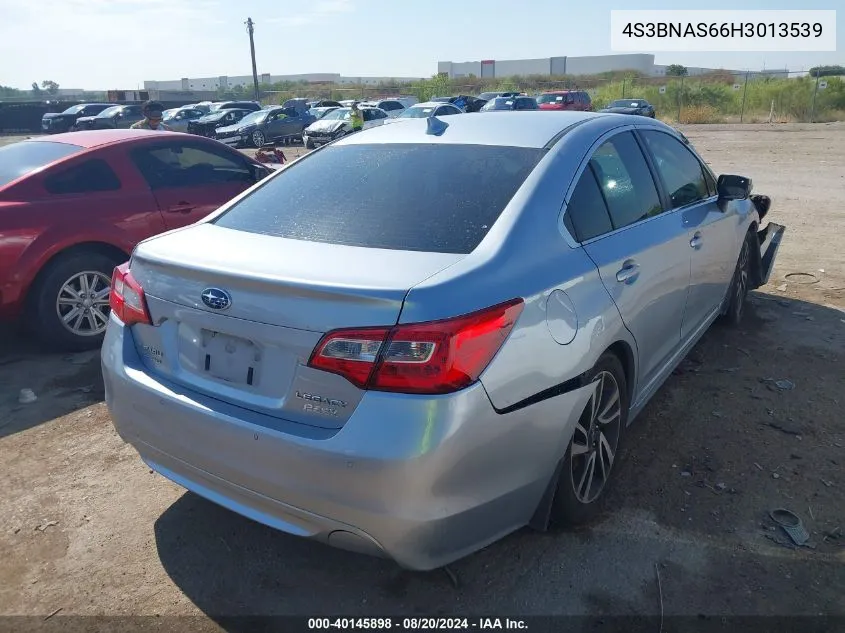 4S3BNAS66H3013539 2017 Subaru Legacy Sport