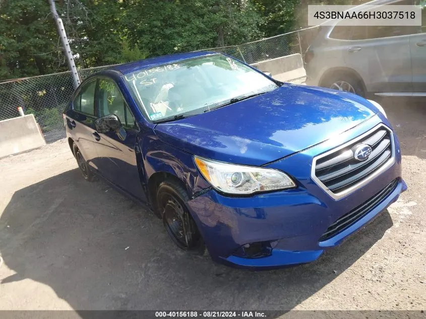 4S3BNAA66H3037518 2017 Subaru Legacy 2.5I