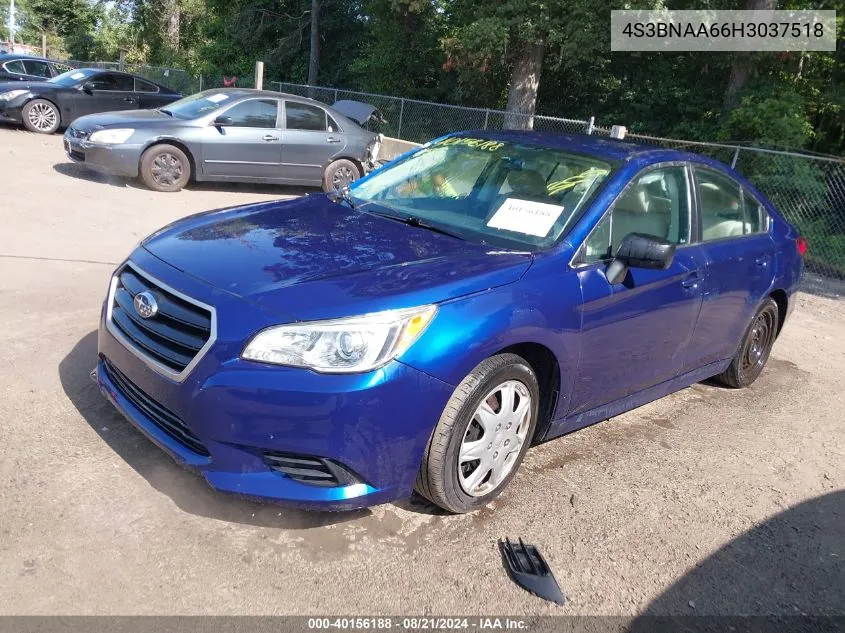 4S3BNAA66H3037518 2017 Subaru Legacy 2.5I