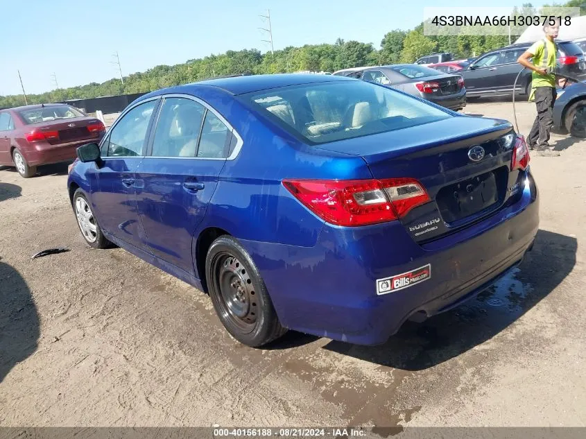 4S3BNAA66H3037518 2017 Subaru Legacy 2.5I