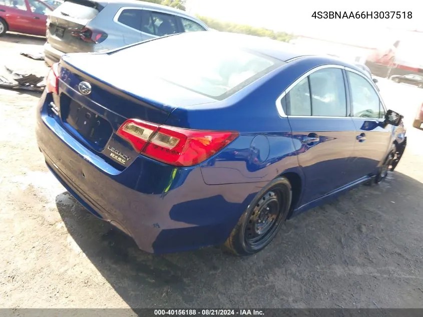 4S3BNAA66H3037518 2017 Subaru Legacy 2.5I