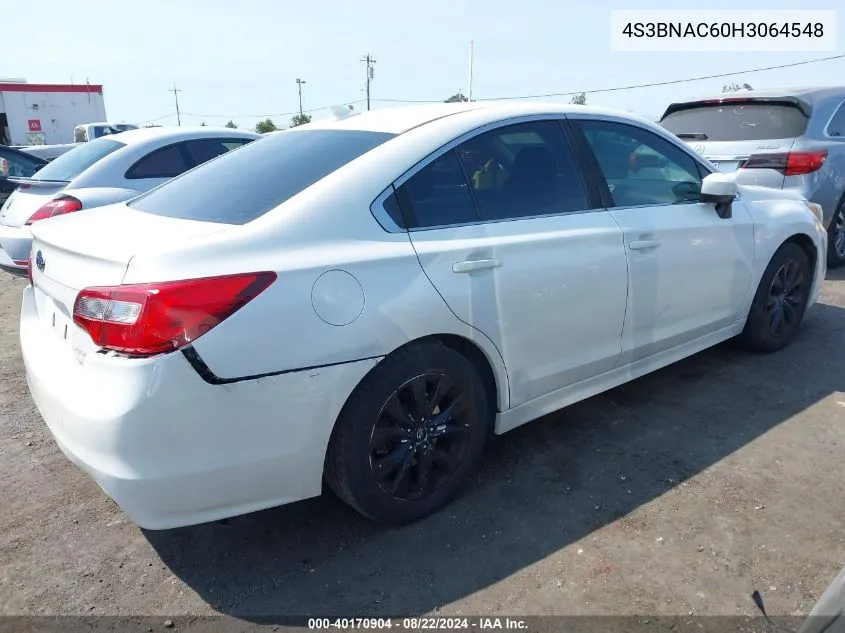 2017 Subaru Legacy 2.5I Premium VIN: 4S3BNAC60H3064548 Lot: 40170904