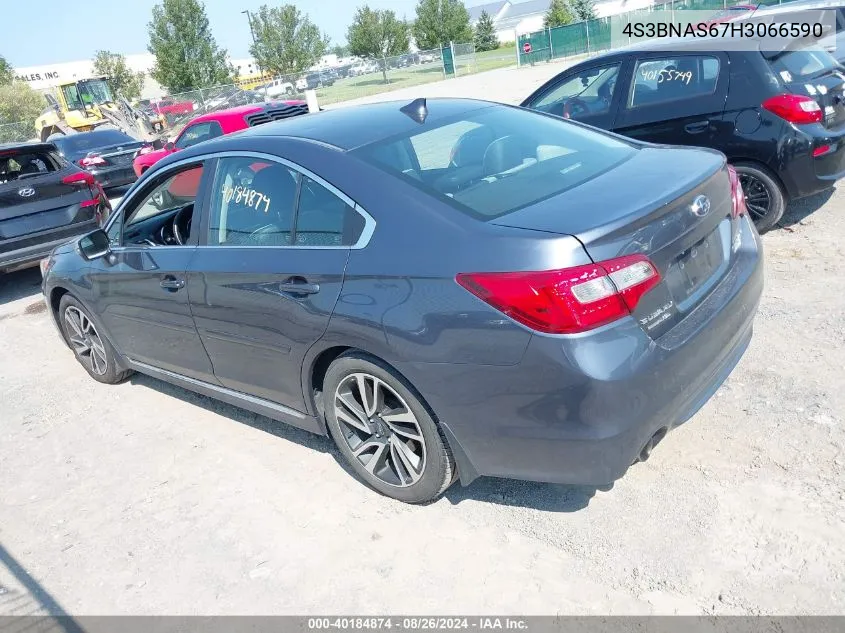 4S3BNAS67H3066590 2017 Subaru Legacy 2.5I Sport