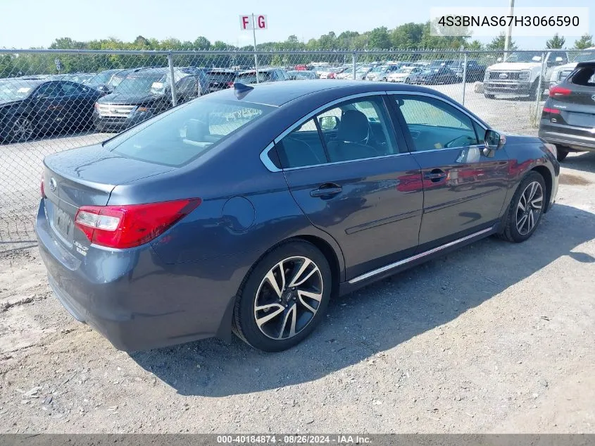 2017 Subaru Legacy 2.5I Sport VIN: 4S3BNAS67H3066590 Lot: 40184874