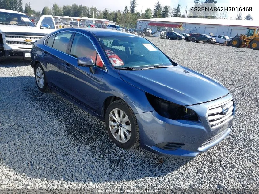 2017 Subaru Legacy 2.5I VIN: 4S3BNAB62H3016468 Lot: 40233316