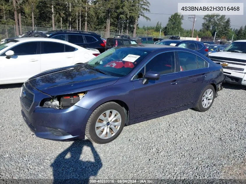 2017 Subaru Legacy 2.5I VIN: 4S3BNAB62H3016468 Lot: 40233316