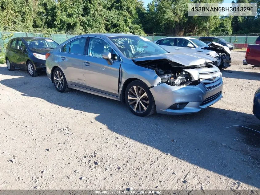 4S3BNAN68H3043296 2017 Subaru Legacy 2.5I Limited