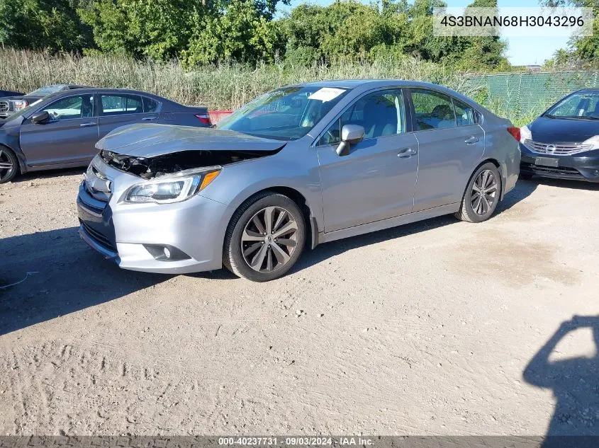 2017 Subaru Legacy 2.5I Limited VIN: 4S3BNAN68H3043296 Lot: 40237731