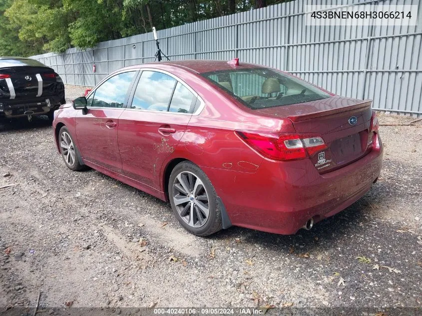 2017 Subaru Legacy 3.6R Limited VIN: 4S3BNEN68H3066214 Lot: 40240106