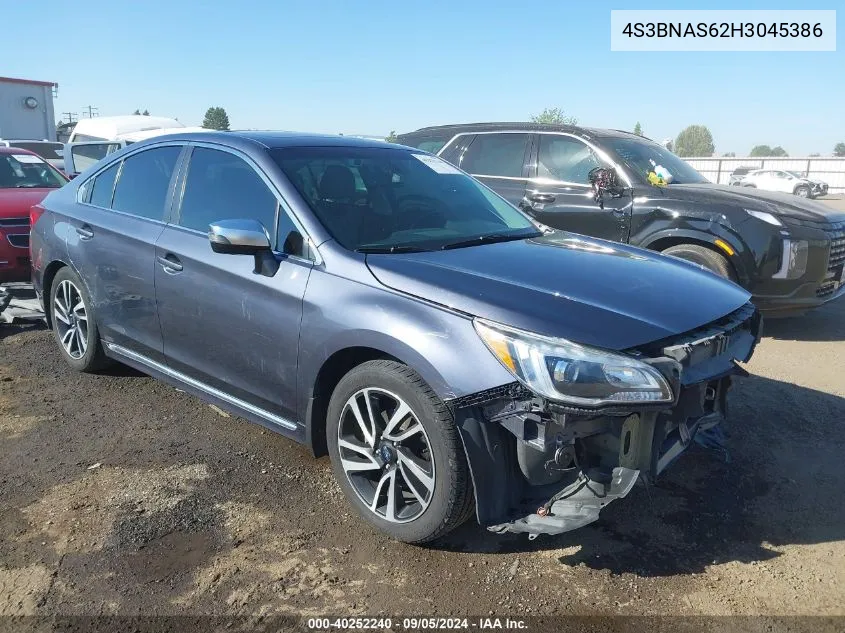 4S3BNAS62H3045386 2017 Subaru Legacy 2.5I Sport