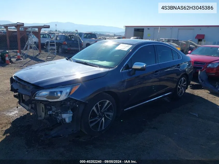 4S3BNAS62H3045386 2017 Subaru Legacy 2.5I Sport