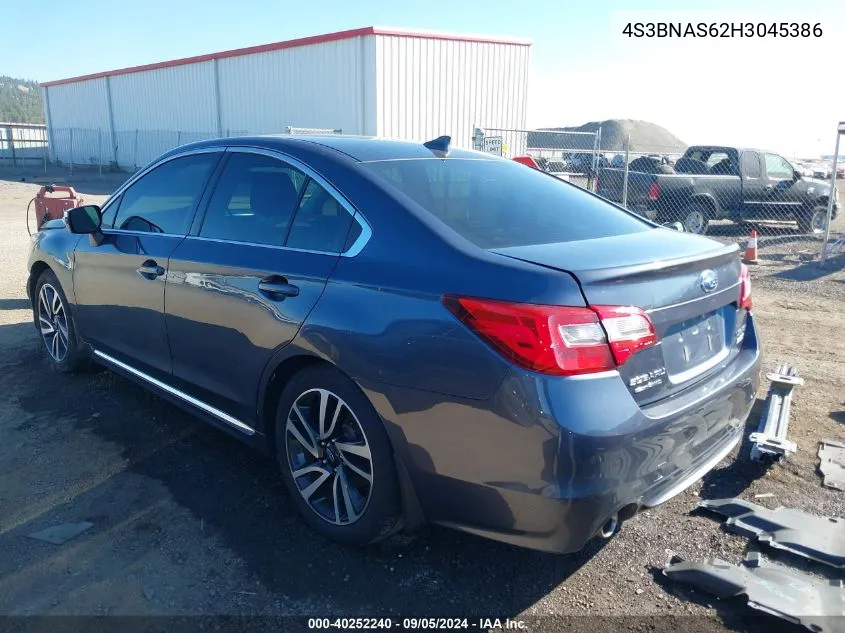 2017 Subaru Legacy 2.5I Sport VIN: 4S3BNAS62H3045386 Lot: 40252240