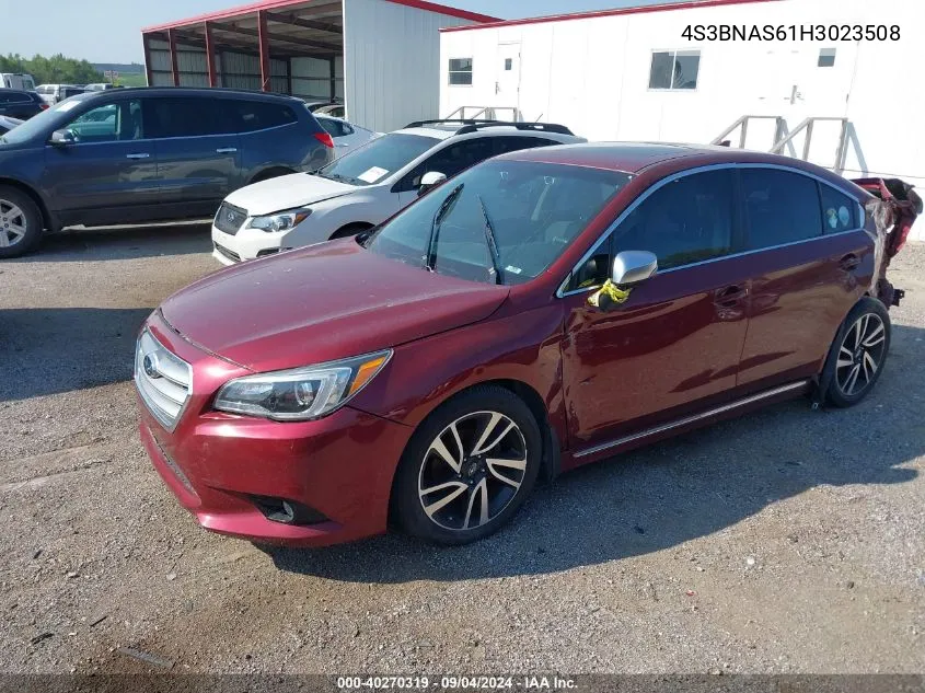 2017 Subaru Legacy 2.5I Sport VIN: 4S3BNAS61H3023508 Lot: 40270319