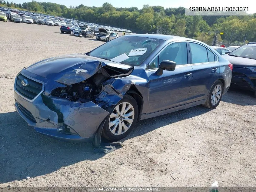 2017 Subaru Legacy 2.5I VIN: 4S3BNAB61H3063071 Lot: 40275040