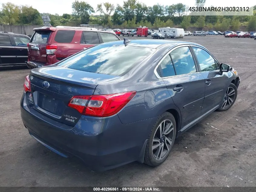 2017 Subaru Legacy Sport VIN: 4S3BNAR62H3032112 Lot: 40296861