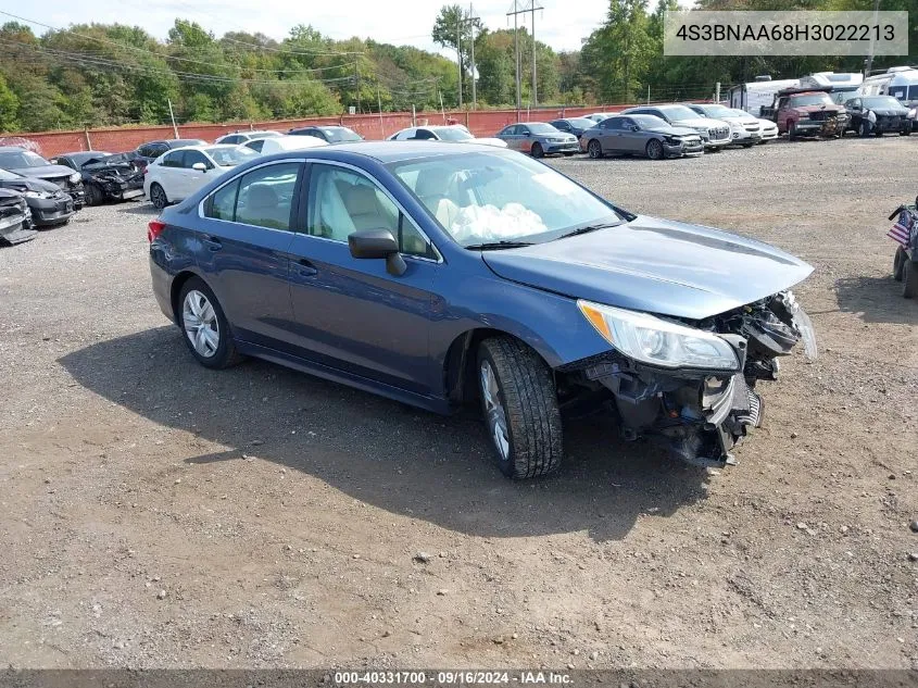 4S3BNAA68H3022213 2017 Subaru Legacy 2.5I