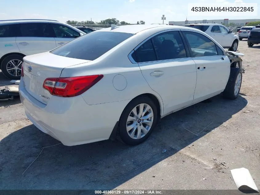 2017 Subaru Legacy 2.5I Premium VIN: 4S3BNAH64H3022845 Lot: 40360129