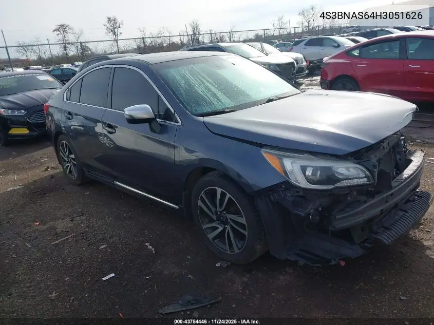 4S3BNAS64H3051626 2017 Subaru Legacy 2.5I Sport