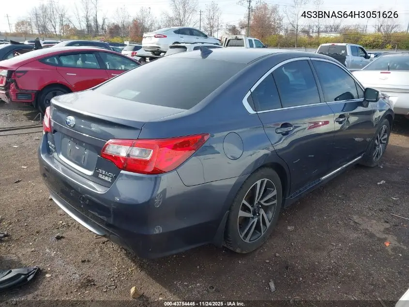 4S3BNAS64H3051626 2017 Subaru Legacy 2.5I Sport