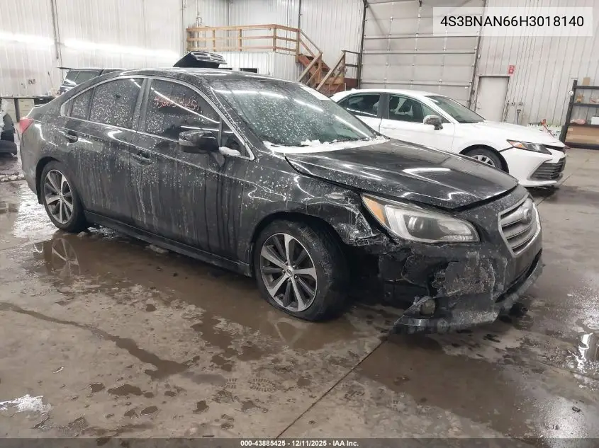 4S3BNAN66H3018140 2017 Subaru Legacy 2.5I Limited