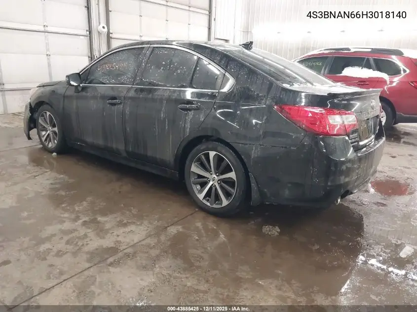 4S3BNAN66H3018140 2017 Subaru Legacy 2.5I Limited