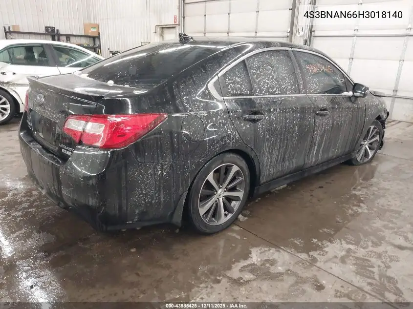 4S3BNAN66H3018140 2017 Subaru Legacy 2.5I Limited