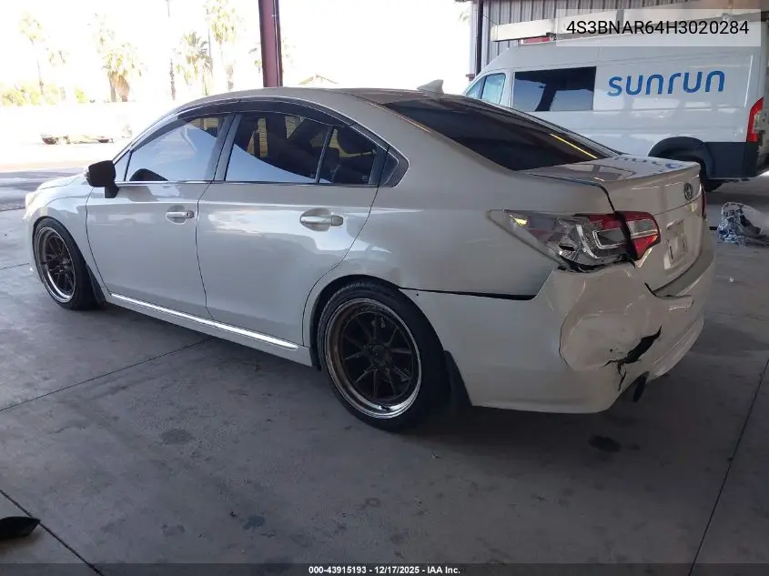 4S3BNAR64H3020284 2017 Subaru Legacy 2.5I Sport