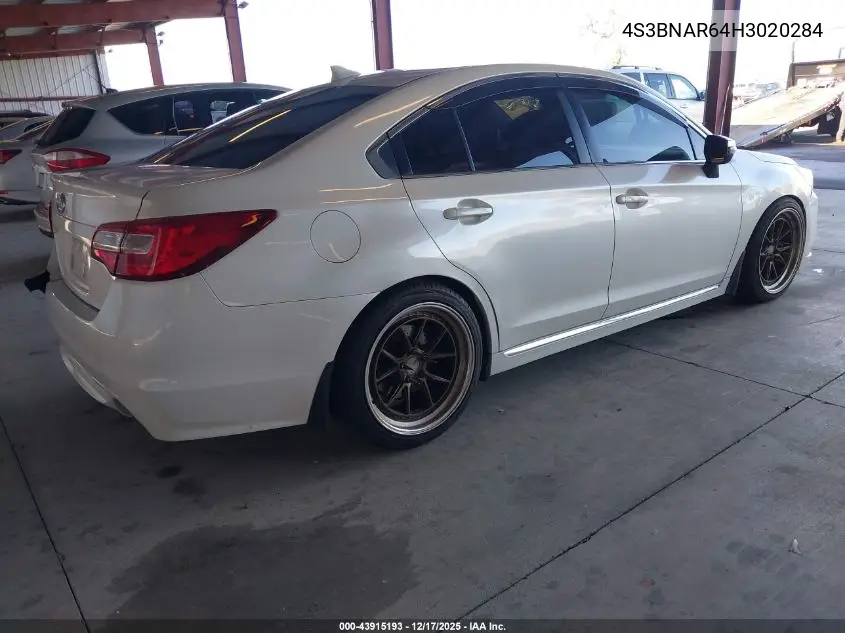 4S3BNAR64H3020284 2017 Subaru Legacy 2.5I Sport