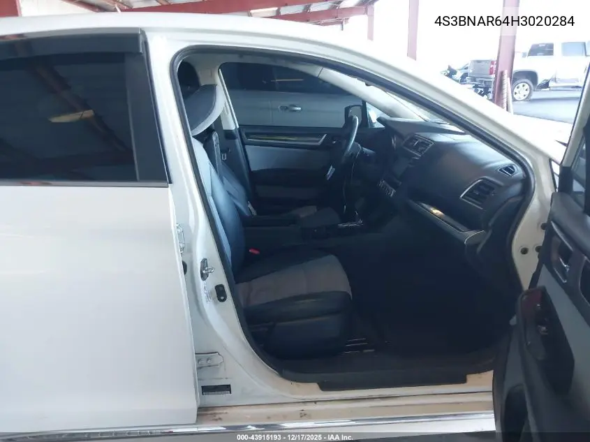 4S3BNAR64H3020284 2017 Subaru Legacy 2.5I Sport