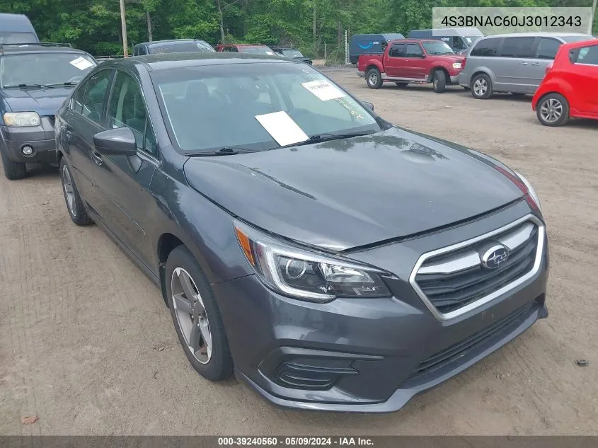 2018 Subaru Legacy 2.5I Premium VIN: 4S3BNAC60J3012343 Lot: 39240560