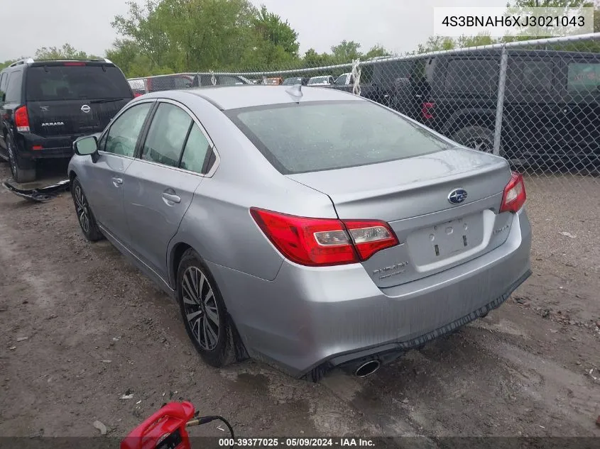 2018 Subaru Legacy 2.5I Premium VIN: 4S3BNAH6XJ3021043 Lot: 39377025