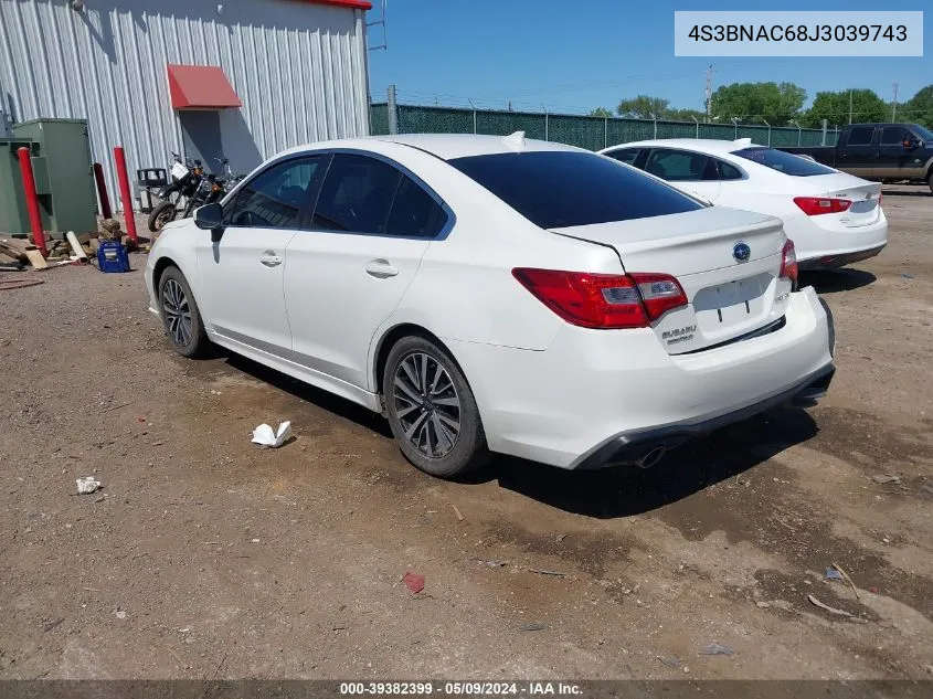 2018 Subaru Legacy 2.5I Premium VIN: 4S3BNAC68J3039743 Lot: 39382399