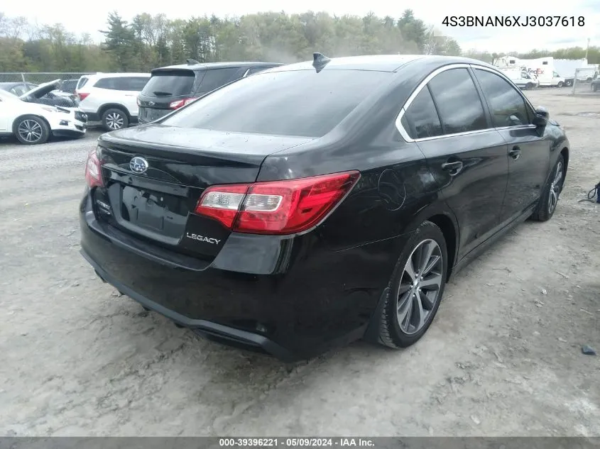 2018 Subaru Legacy 2.5I Limited VIN: 4S3BNAN6XJ3037618 Lot: 39396221