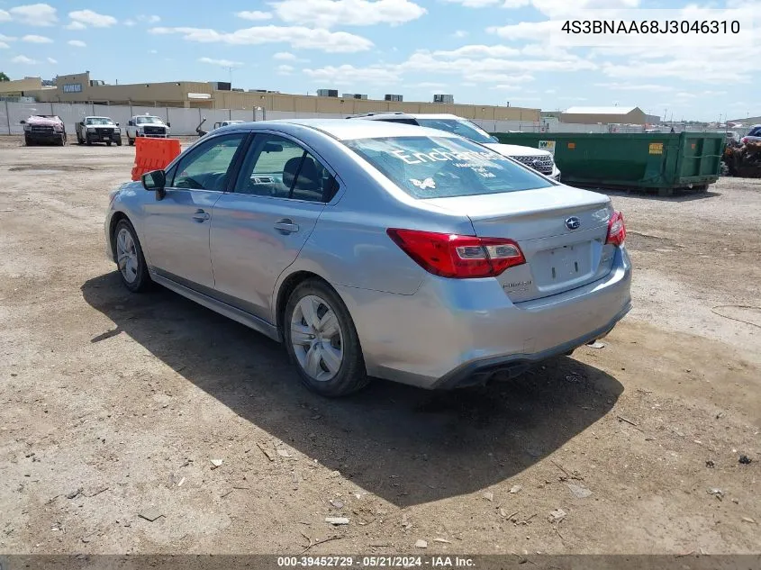 2018 Subaru Legacy 2.5I VIN: 4S3BNAA68J3046310 Lot: 39452729