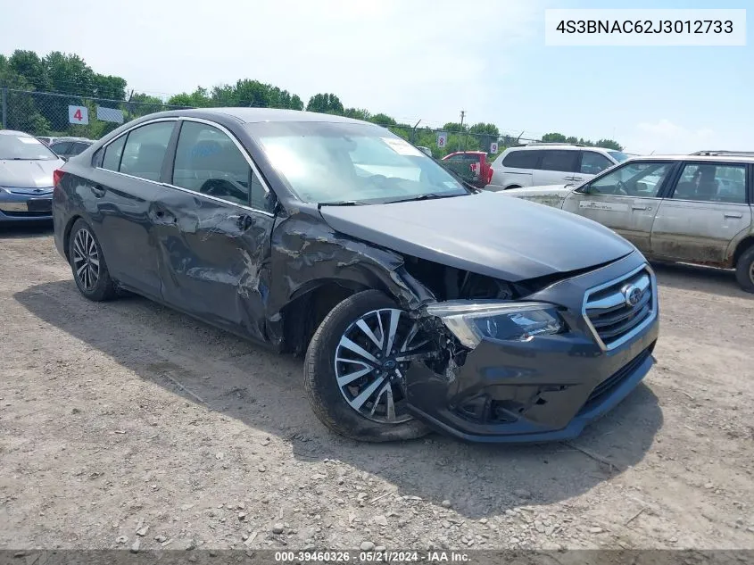 2018 Subaru Legacy 2.5I Premium VIN: 4S3BNAC62J3012733 Lot: 39460326