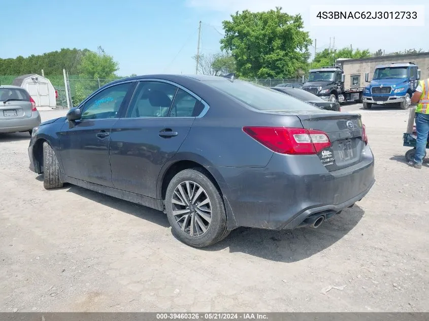 4S3BNAC62J3012733 2018 Subaru Legacy 2.5I Premium