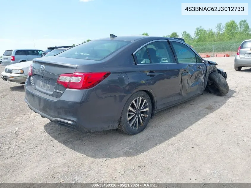 2018 Subaru Legacy 2.5I Premium VIN: 4S3BNAC62J3012733 Lot: 39460326