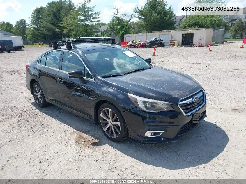 2018 Subaru Legacy 2.5I Limited VIN: 4S3BNAN63J3032258 Lot: 39475218