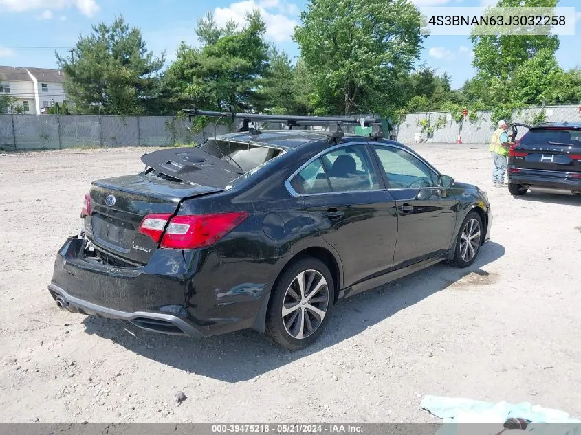 4S3BNAN63J3032258 2018 Subaru Legacy 2.5I Limited