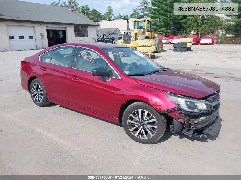 2018 Subaru Legacy 2.5I VIN: 4S3BNAB67J3014382 Lot: 39946387