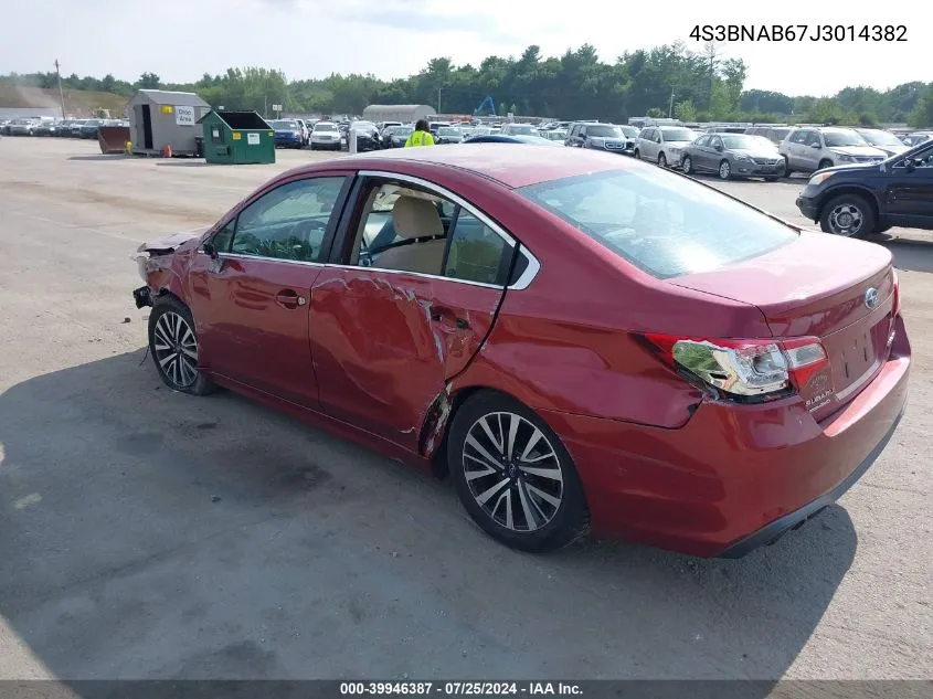 2018 Subaru Legacy 2.5I VIN: 4S3BNAB67J3014382 Lot: 39946387