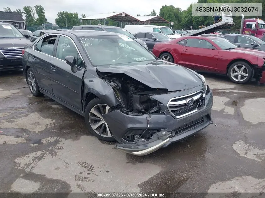 2018 Subaru Legacy 2.5I Limited VIN: 4S3BNAN66J3032674 Lot: 39987326