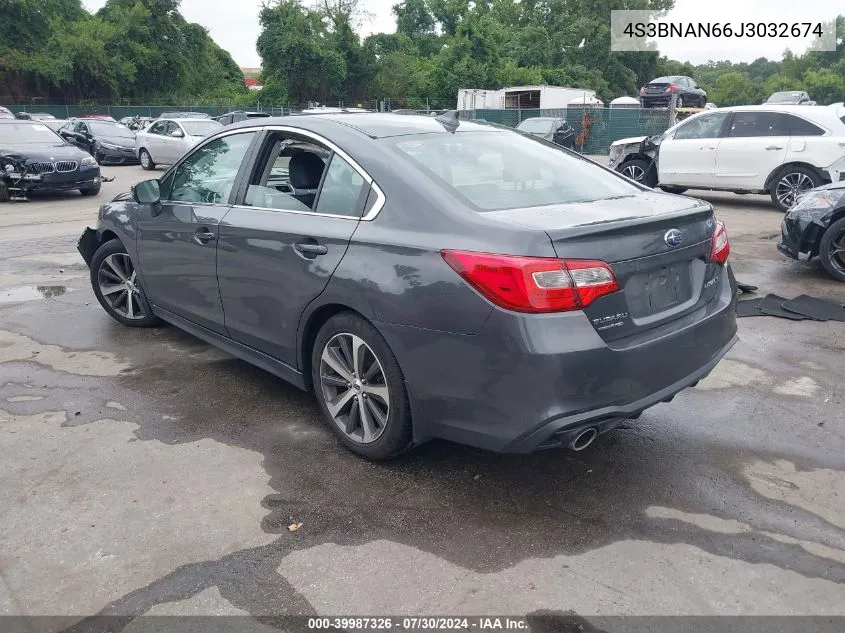 4S3BNAN66J3032674 2018 Subaru Legacy 2.5I Limited