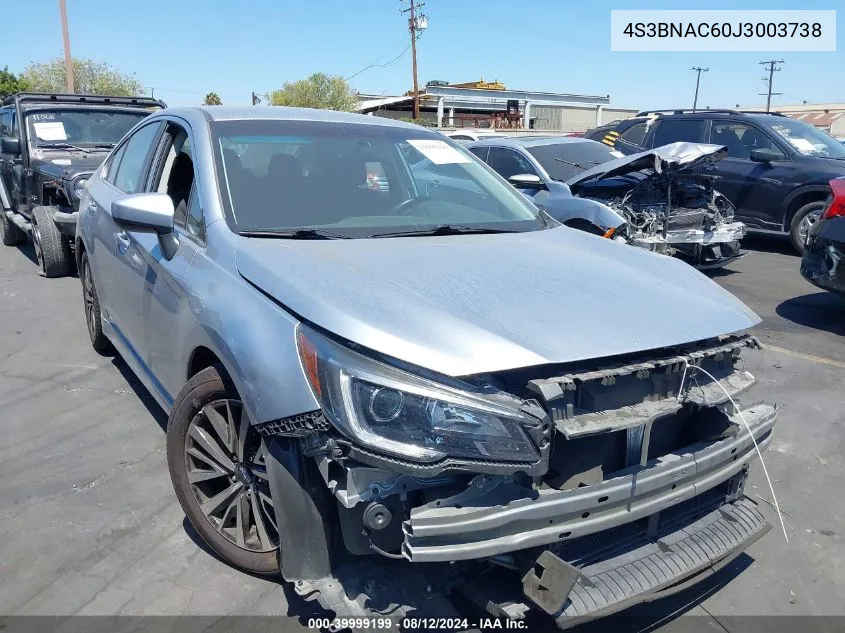 2018 Subaru Legacy 2.5I Premium VIN: 4S3BNAC60J3003738 Lot: 39999199