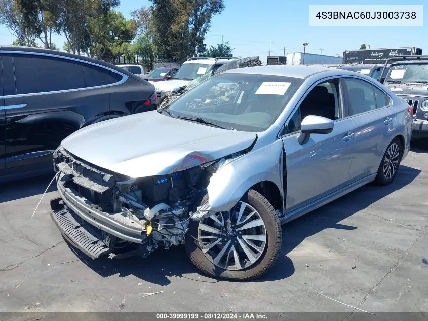 2018 Subaru Legacy 2.5I Premium VIN: 4S3BNAC60J3003738 Lot: 39999199