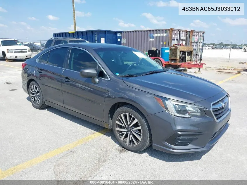 2018 Subaru Legacy 2.5I Premium VIN: 4S3BNAC65J3033012 Lot: 40016464