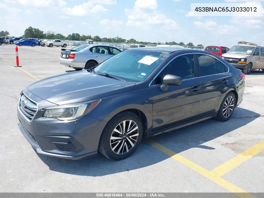 2018 Subaru Legacy 2.5I Premium VIN: 4S3BNAC65J3033012 Lot: 40016464