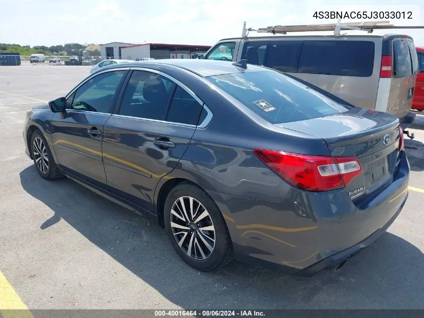 2018 Subaru Legacy 2.5I Premium VIN: 4S3BNAC65J3033012 Lot: 40016464